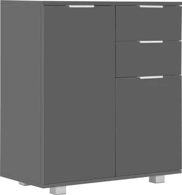 Obrázek produktu pro vidaXL Příborník s vysokým leskem šedý 71x35x80 cm Materiál dřeva