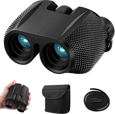 Produktbild von OKWISH 10x25 Kompakt Fernglas Ferngläser Klein mit Nachtsicht Schwachem Licht Klare Faltbares Ideal für Outdoor Sportspiele Vogelbeobachtung Reisen