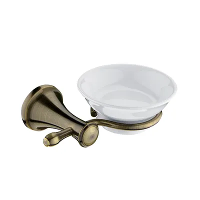 Imagen del producto de Nimco Lada - Jabonera con soporte, blanca/latón, modelo LA 19059K-65