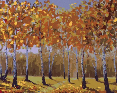 Produktbild von Zuty - Malen nach Zahlen - HERBSTBIRKEN, 40x50 cm, mit Keilrahmen (bereits gespannt)