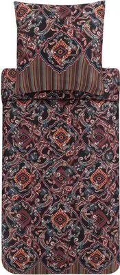 Produktbild von Bassetti Mako-Satin Bettwäsche-Garnitur Sulmona (Limited Edition) Farbe Schwarz-20 Größe 200x200 + 2x 80x80  100% Baumwolle