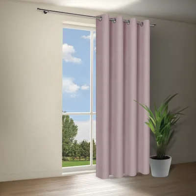 Produktbild von Ösenvorhang "Chile" verdunkelnd in rosa 140cm x 245cm