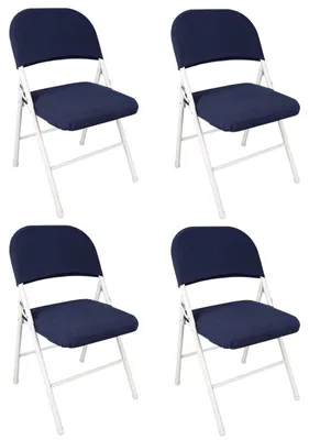 Immagine prodotto di Elzusha - Copertura elastica per sedia in velluto - Rimovibile e lavabile - Universale - Blu