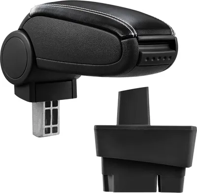 Produktbild von Armlehne Mittelarmlehne Leder Bezug Schwarz / Weiß für Ford Focus 1 1998-2001