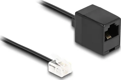 Immagine prodotto di Cavo telefonico DELOCK da spina RJ11 a presa RJ45 nero 10m