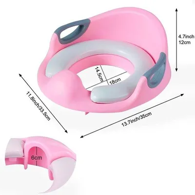 Produktbild von Famanu Kindertoilettensitz - BPA-frei, mit Handgriff und Spritzschutz