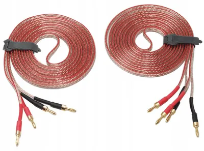 Image de Red's music215 Câble pour haut-parleur 1 m OFC doré