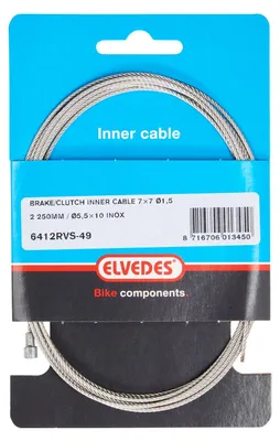 Zdjęcie produktu dla ELVEDES REM KABEL WEWNĘTRZNY 2250 mm V-Nipple 6412RVS-49