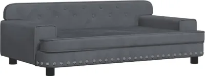 Obrázek produktu pro vidaXL Dětská pohovka Dark Grey 90x53x30 cm Velvet
