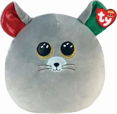 Image de Ty Squish-a-Boos CHIPPER - souris grise 22 cm