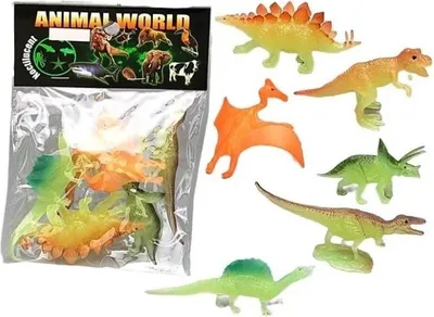 Zdjęcie produktu dla Zestaw świecących figurek dinozaurów „Animal World”
