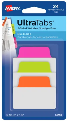 Immagine prodotto di AVERY Zweckform 74753 UltraTabs Multi-Use Haftmarker farbsortiert 24 Blatt