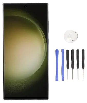 Obrázok produktu pre Náhradný displej pre Galaxy S23 Ultra 5G, LCD displej, dotykový digitalizér s rámom a nástrojmi na opravu, čierny