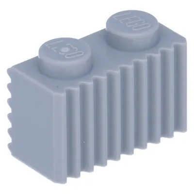 Immagine prodotto di 50x mattoncini LEGO 1x2 con scanalature, grigio chiaro