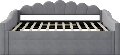 Produktbild von Schlafsofa mit Bettfunktion, LED-Beleuchtung, Lattenrost und Gästebett, 140x200cm, Doppelbett, Polsterbett, Bettsofa, Leinen