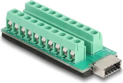 Produktbild von Delock USB Typ-E Key A Buchse zu Terminalblock Adapter 20 Pin