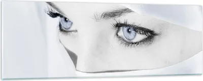 Produktbild von Bilder auf glas - Schönheit Gesicht Mädchen Mode - 90x30cm - Glasbilder - Wandbilder - Kunstdruck - zum Aufhängen bereit - Wanddekoration aus Glas - Glas Bilder - Wandbild auf Glas - GAB90x30-2159