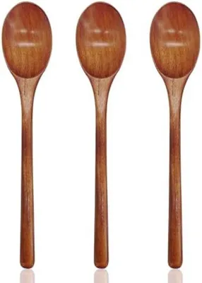 Immagine prodotto di Set di cucchiai in legno, 3 pezzi, lunghi, al naturale