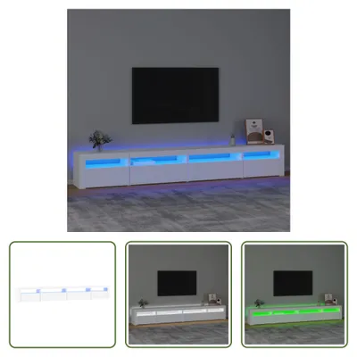 Obrázek produktu pro The Living Store TV skříňka s LED světly bílá 270x35x40 cm