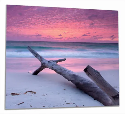 Produktbild von Wallario Herdabdeckplatte aus Glas, Größe 60 x 52 cm 2-teilig, Motiv Abendhimmel bei Sonnenuntergang