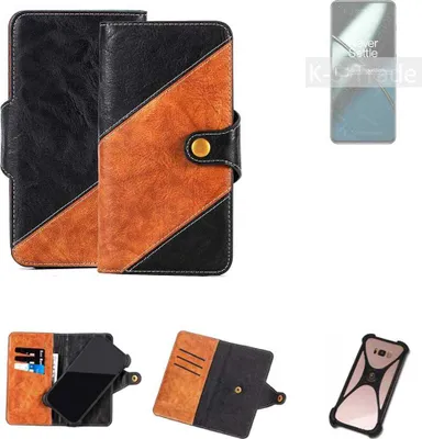 Produktbild von K-S-Trade Handyhülle Schutzhülle Bookstyle Case Wallet-Case kompatibel mit OnePlus 11 Handy Cover Bumper Klapphülle schwarz hellbraun 1x