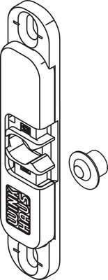 Image de WINKHAUS loqueteau de porte de balcon BK.Z-8 avec tenon de 8 mm, montage sur l'ouvrant à la française