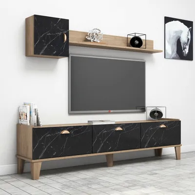 Immagine prodotto di Skye Decor, Sumer E4030, mobile TV, rovere, 100% PANNELLI DI TRUCIOLATO RIVESTITI IN MELAMINA, 178 x 44,8 x 34,6 cm