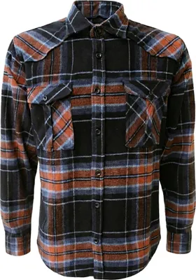 Produktbild von ROCK-IT Apparel Herren Flanellhemd Langarm Karo, regular Fit 4X-Large Braun/Blau/Grau kariert