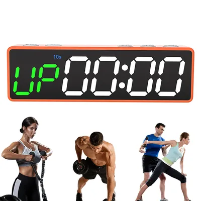 Produktbild von Tragbare Gym Timer & Uhr, Countdown/UP,Stoppuhr,Crossfit,Workout Intervall Sport mit Leistungsstarke Batterie,Lautstärkeregler für Home Gym Garage