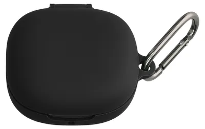 Produktbild von kwmobile Schutzhülle für Xiaomi OpenWear Stereo Pro Hülle - TPU Silikon Case für Kopfhörer Ladecase - stoßfestes Cover mit Karabiner - Schwarz