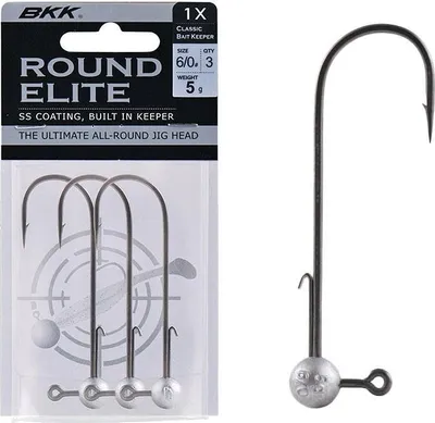 Produktbild von BKK Round Elite-Classic Bait Keeper Jigheads - 3 Bleiköpfe, Größe/Gewicht:Gr. 1 / 7g