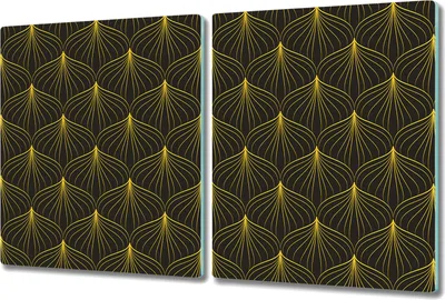 Produktbild von Glas Schneidebrett Herdabdeckplatten Schneideplatten - 2x 40x52 cm - Goldform weiß