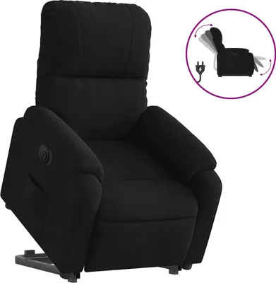 Produktbild von vidaXL Relaxsessel Aufstehhilfe Elektrisch Schwarz Mikrofasergewebe