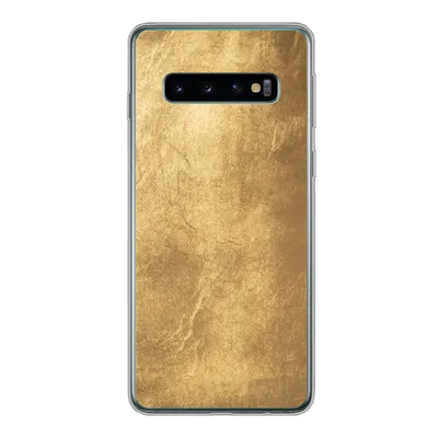 Produktbild von MuchoWow® Handyhülle Schutzhülle Hülle für Samsung Galaxy S10 Licht fällt auf eine goldene Wand Silikon Softcase Handy Hülle - Handytasche