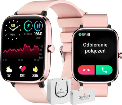 Obrázok produktu pre Inteligentné hodinky Giewont Dynamic SmartCall GW230-1 - ružové zlato/púdrovo ružová