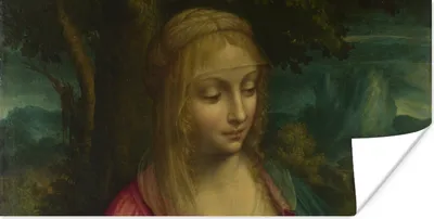 Produktbild von MuchoWow® Poster Die Jungfrau mit dem Kind - Leonardo da Vinci 160x80 cm - Foto Poster