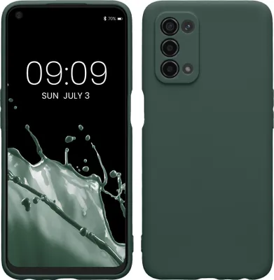 Produktbild von kwmobile Handyhülle für Oppo A74 (5G) / A54 (5G) Hülle - weiches Handy Silikon Case - Schutzhülle Cover - Moosgrün