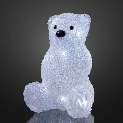 Produktbild von LED Deko Figur Eisbär Weihnachten Winter Innen 10 LEDs kaltweiß Acryl Indoor