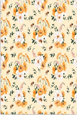 Produktbild von MuchoWow® Poster Blumen - Pastell - Orange 80x120 cm - Papierdruck