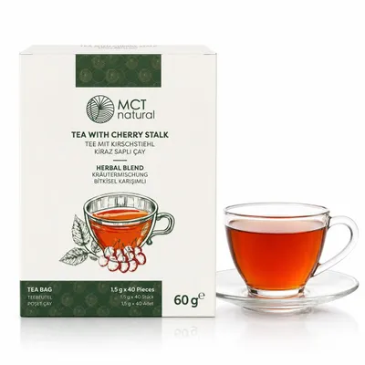 Produktbild von Kirschstiel Tee | 100% Natürliche Kräutermischung, 40 Teebeutel (60g)