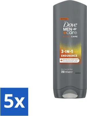 Image de Dove Men+Care Gel douche 3 en 1 - Sport - 250 ml - Pack avantage - 5 pièces