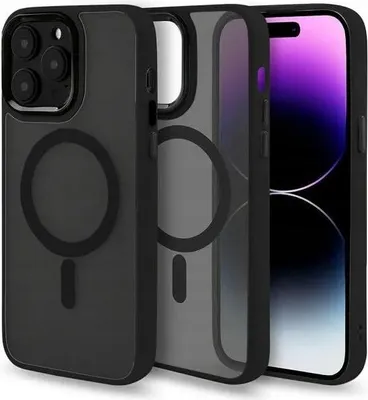Image de Étui pour iPhone 15 Pro Max, Magsafe étui noir renforcé + verre