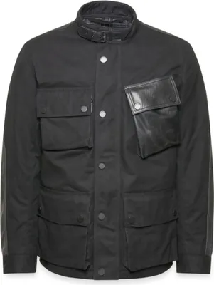Produktbild von Belstaff Trackmaster wasserdichte Motorrad Waxjacke, schwarz, XL