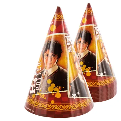 Produktbild von Partyhüte Harry Potter 10 Stück ca.10x16cm, bunt aus Pappe für Kindergeburtstag