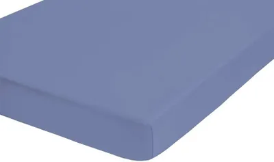 Produktbild von Castell 77113 Jersey-Stretch Spannbetttuch    ca. 180 x 200 cm bis 200 x 200 cm  blau