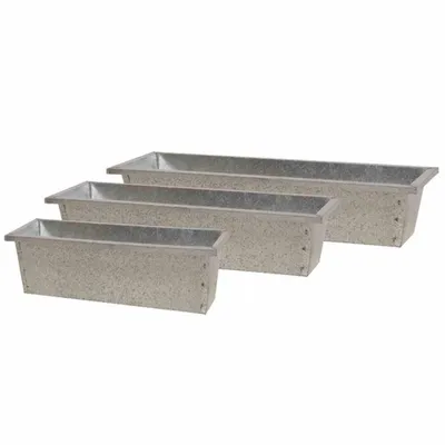 Image de Siena Garden Bac à fleurs 50cm galvanisé, argent (1 pièce)