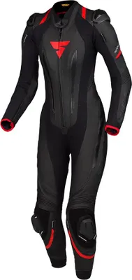 Image de SHIMA Miura RS Combinaison cuir 1 pièce pour femme, noir/rouge, 32