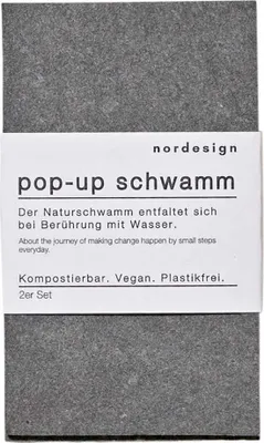 Produktbild von Nachhaltiger, kompostierbarer Schwamm mit Pop-Up Effekt, 2er Set, 12x7x3cm
