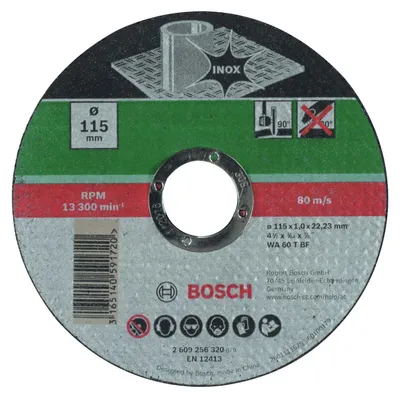 Produktbild von Bosch 2 609 256 320, Schneidedisk, Edelstahl, 11,5 cm, Jede Marke, 2,22 cm, Mehrfarbig
