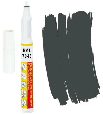Produktbild von Kanten FIX RAL 7043 Verkehrsgrau B Retuschierstift – Fenster, Türen, Möbel, PVC